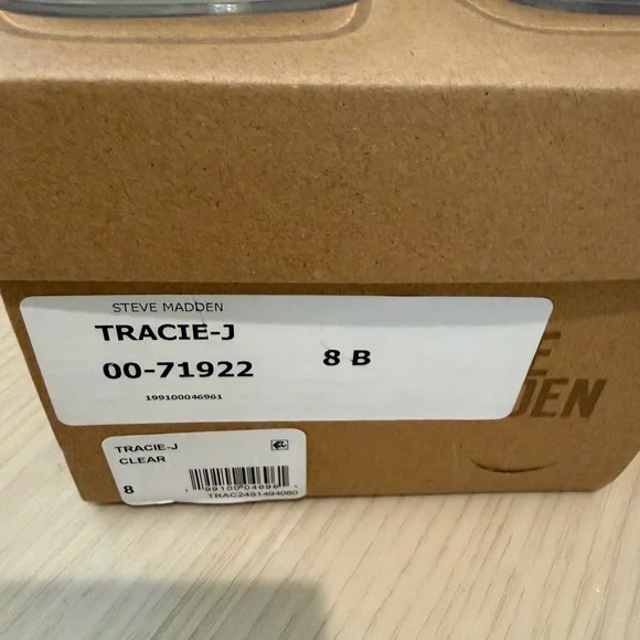 Steve Madden tracie Clear Vinyl Kitten Heel Sandals Size 8 - Picture 6 of 6